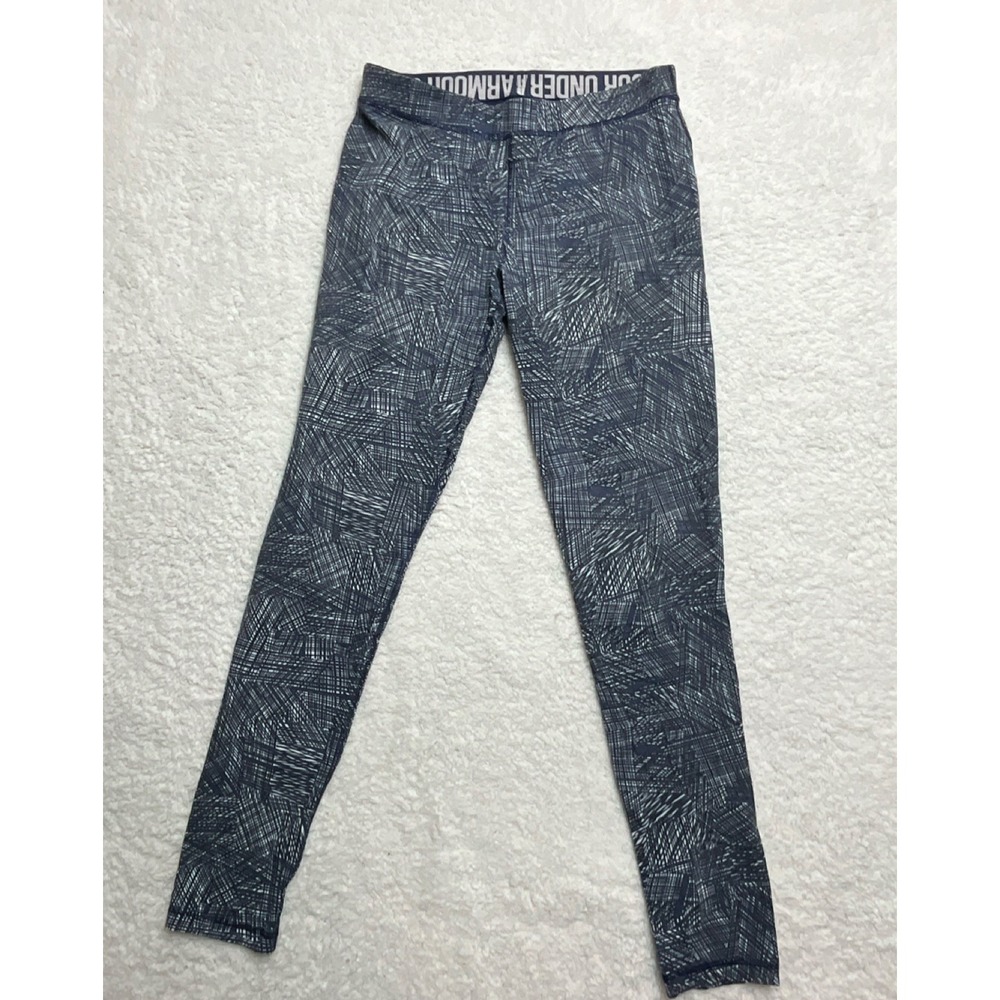 Under Armour Navy Geometric Leggings Women's S Elastic Waist Lightweight‎